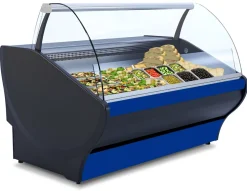IGLOO Kühltheke Basia Neo 1.56S schwarz/blau, B 1650mm, Stille Kühlung