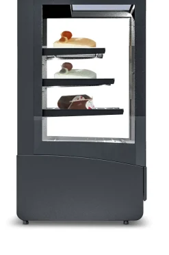 IGLOO Kuchentheke Kuchenvitrine INNOVA schwarz, 3 Regale, Breite 1400mm