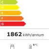 IGLOO Wandkühlregal Variant 107 Black Line mit Glasschiebetüren 0,61 kW, 1070 mm