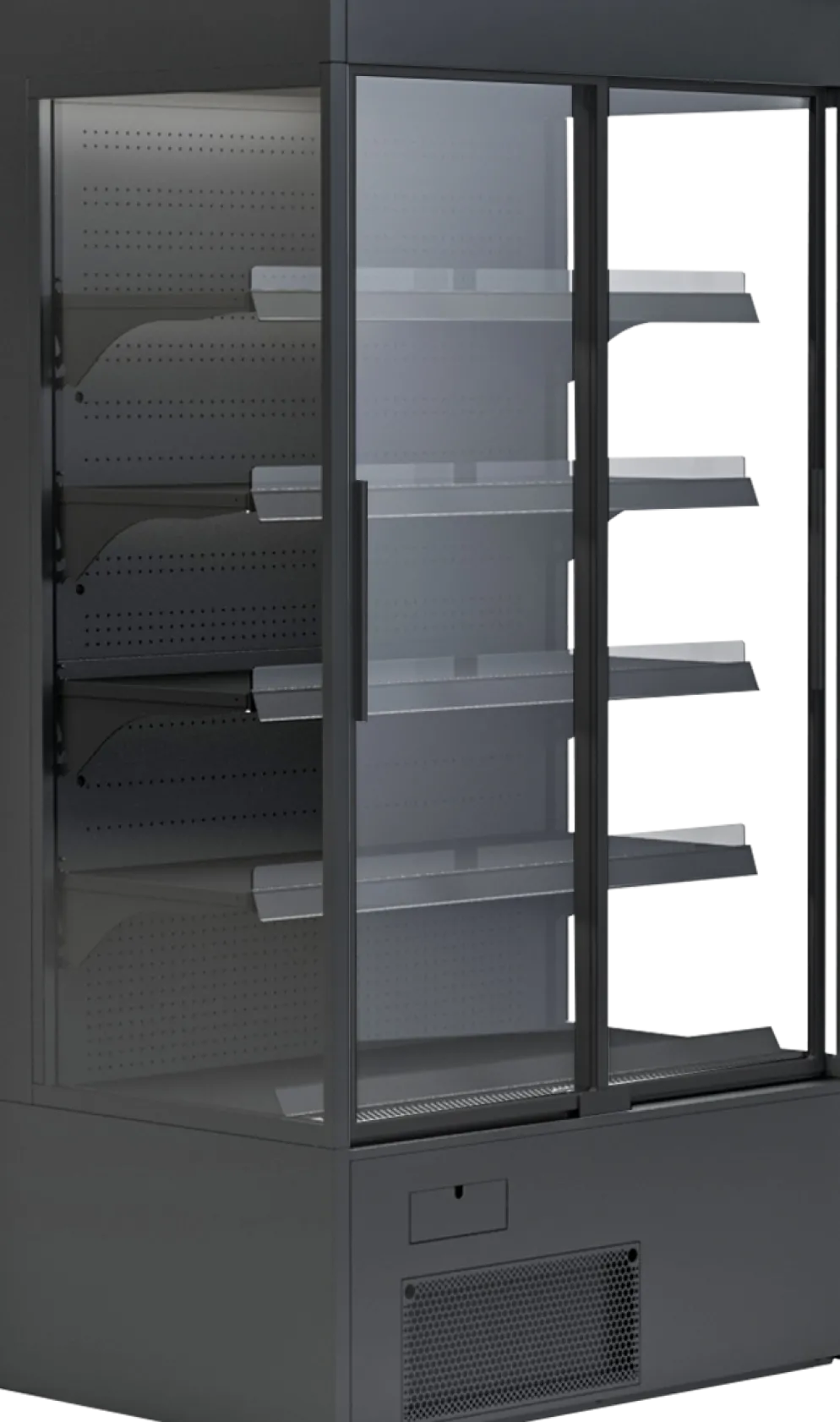 IGLOO Wandkühlregal Variant 107 Black Line mit Glasschiebetüren 0,61 kW, 1070 mm
