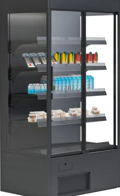 IGLOO Wandkühlregal Variant 107 Black Line mit Glasschiebetüren 0,61 kW, 1070 mm