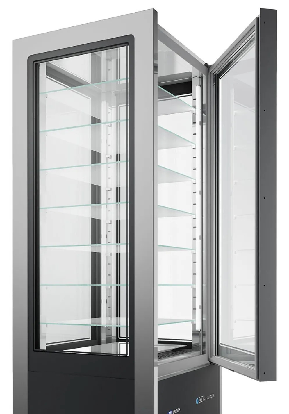 ISA Panorama-Kühlvitrine CRISTAL TOWER 750 RV TN BLACK