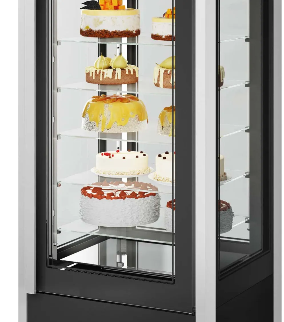 ISA Panorama-Kühlvitrine CRISTAL TOWER 750 RV TN BLACK