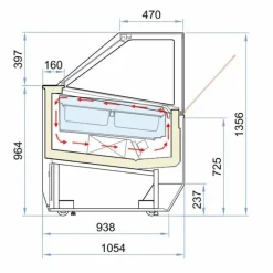 ISA Speiseeisvitrine Millenium 12 1166 mm