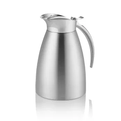 Isolierkanne, 1 Liter, Ø 12,5 cm, Höhe 20,5 cm, Chromnickelstahl 18/8