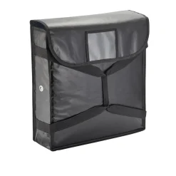Isoliertasche, für 2 Pizzen, 51 x 51 x 11 cm, schwarz, Kunststoff, Aluminium