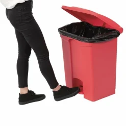 Jantex Küchenpedaleimer rot 65L