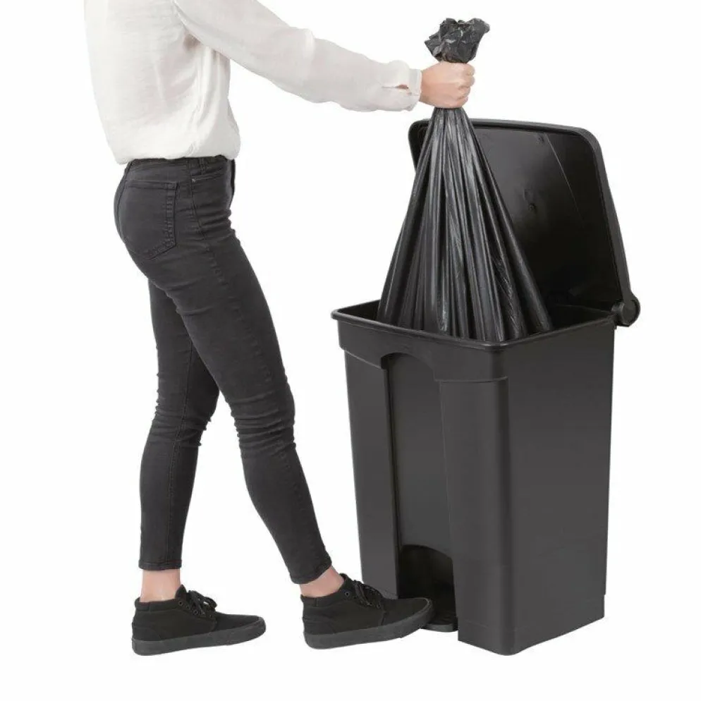 Jantex Küchenpedaleimer schwarz 65L