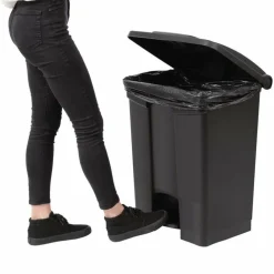 Jantex Küchenpedaleimer schwarz 65L