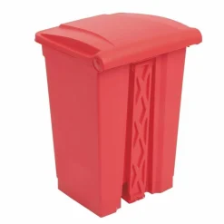 JANTEX Pedal Abfalleimer rot, 45 L