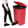 JANTEX Pedal Abfalleimer rot 87 L