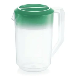 Kanne mit grünem Deckel, 1,8 Liter, Skalierung 100 ml, Polypropylen