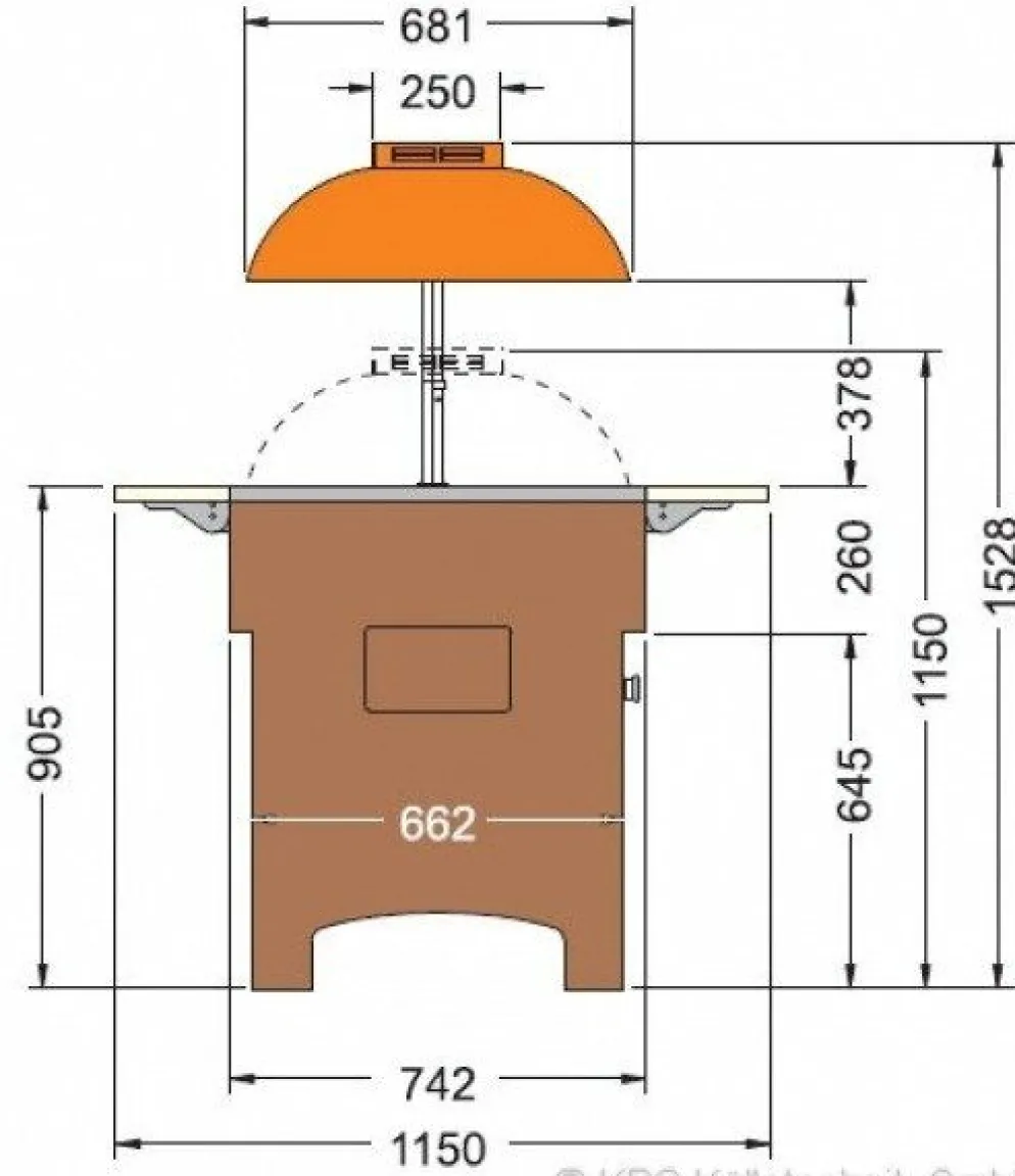 KBS Buffet warm Bain-Marie Proxima 3 M, elektrische Haubenbetätigung