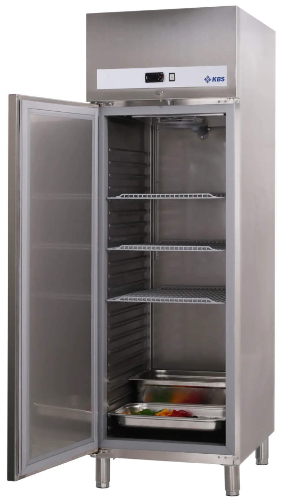 KBS Edelstahl-Gewerbe-Kühlschrank Ready KU 707 Türanschlag links, 660L