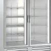 KBS Edelstahlkühlschrank mit Glastüren KU 1300 G
