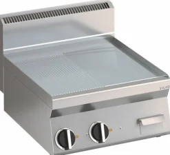 KBS Elektro Grillplatte glatte verchrom Heizfläche 596x555mm 2 Heizzonen, 7,8kW