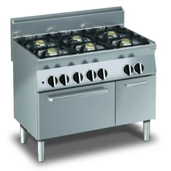 KBS Gas-Herd mit Gasofen 6 Brennern, 1100x650x850mm, 33,5kW