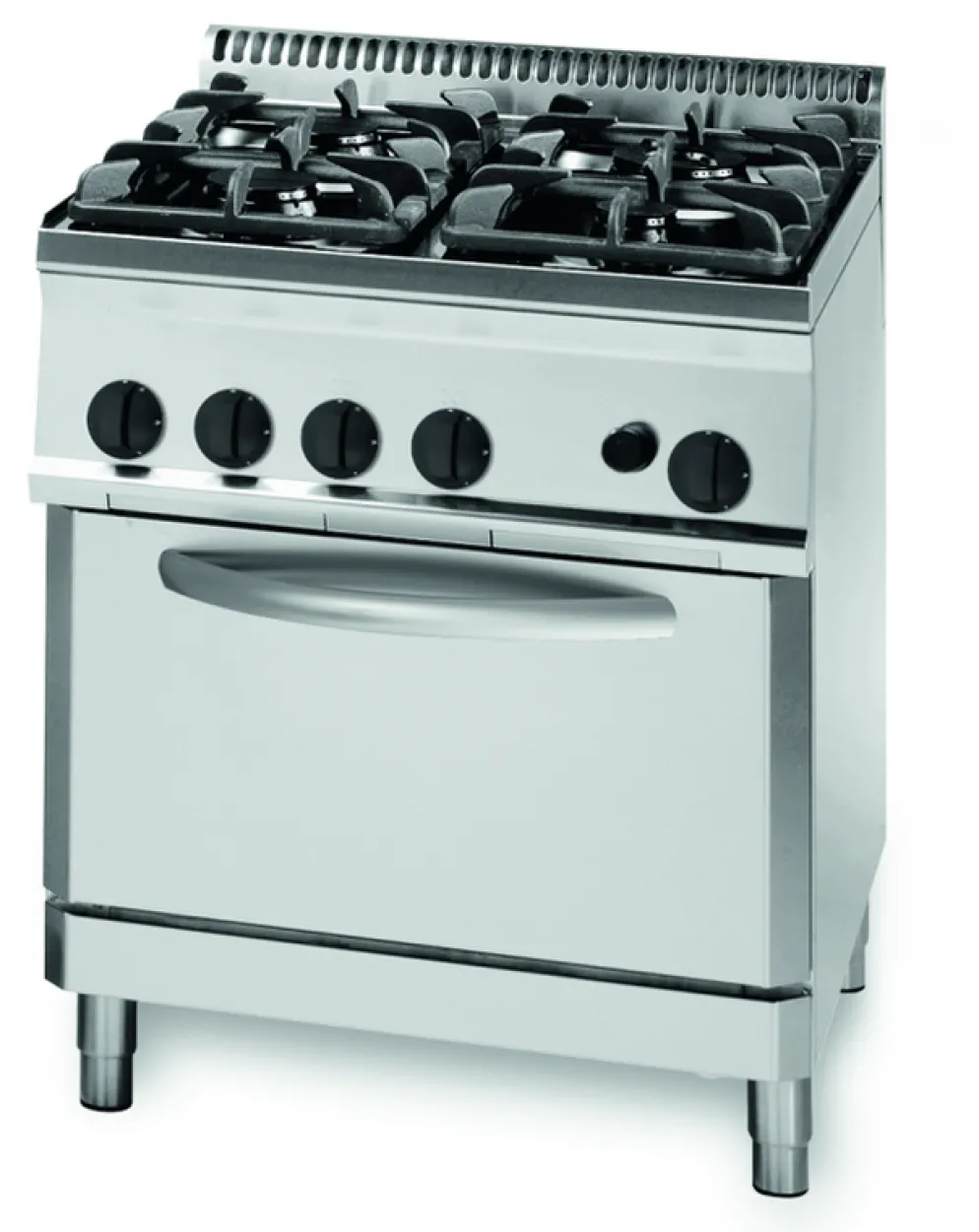 KBS Gas-Herd Ready-Line, 26.5kW 4 Brenner, Gas Backofen, 700x700x850mm
