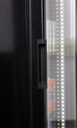KBS Glastürkühlschrank FLK 365 schwarz, 385L