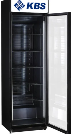 KBS Glastürkühlschrank FLK 365 schwarz, 385L