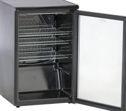 KBS Glastürkühlschrank K 140G schwarz, 130L