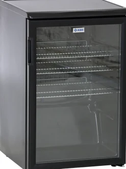 KBS Glastürkühlschrank K 140G schwarz, 130L