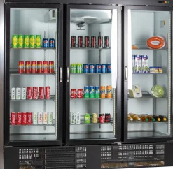 KBS Glastürkühlschrank KU 1850 G, 3 Drehtüren
