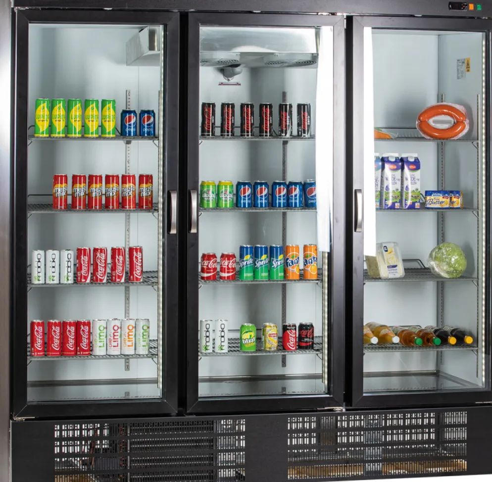 KBS Glastürkühlschrank KU 1850 G, 3 Drehtüren