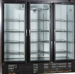 KBS Glastürkühlschrank KU 1850 G, 3 Drehtüren