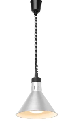 KBS Infrarot Heizlampe Silber eloxiert inkl. Leuchtmittel