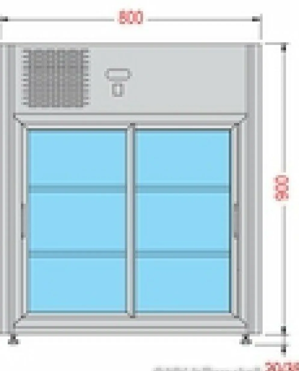 KBS Tischkühlvitrine Linus 150, 800x438x934mm