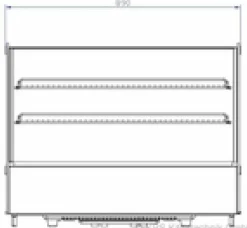 KBS Tischkühlvitrine mit LED Beleuchtung ASV 900, 874 x 570 x 686 mm