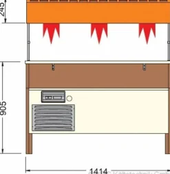 KBS Wärmebuffet Bain-Marie Proxima 4 M, elektrische Haubenbetätigung