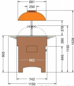 KBS Wärmebuffet Bain-Marie Proxima 4 M, elektrische Haubenbetätigung