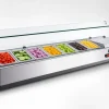 Kühlaufsatzvitrine für 6x GN 1/3, Breite 1400x400 mm, mit Glasaufsatz