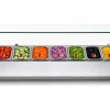 Kühlaufsatzvitrine für 8x GN 1/3, Breite 1800x400 mm, mit Glasaufsatz