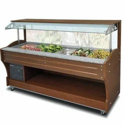 Kühl-Salat-Buffet, Wandmodell, für 6x GN 1/1 , Breite 2200mm