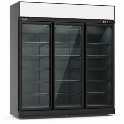 Kühlschrank 3 Glastüren Schwarz Ins-1530R Bl 1530 L, 1880X710X2092mm