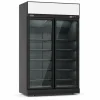 Kühlschrank INS-1000R BL mit 2 Glastüren Schwarz 1000 L, Breite 1253mm