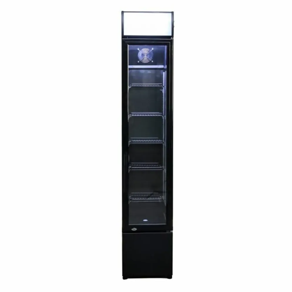 Kühlschrank mit Glastür Small schwarz 105 L, 360x422x1880mm