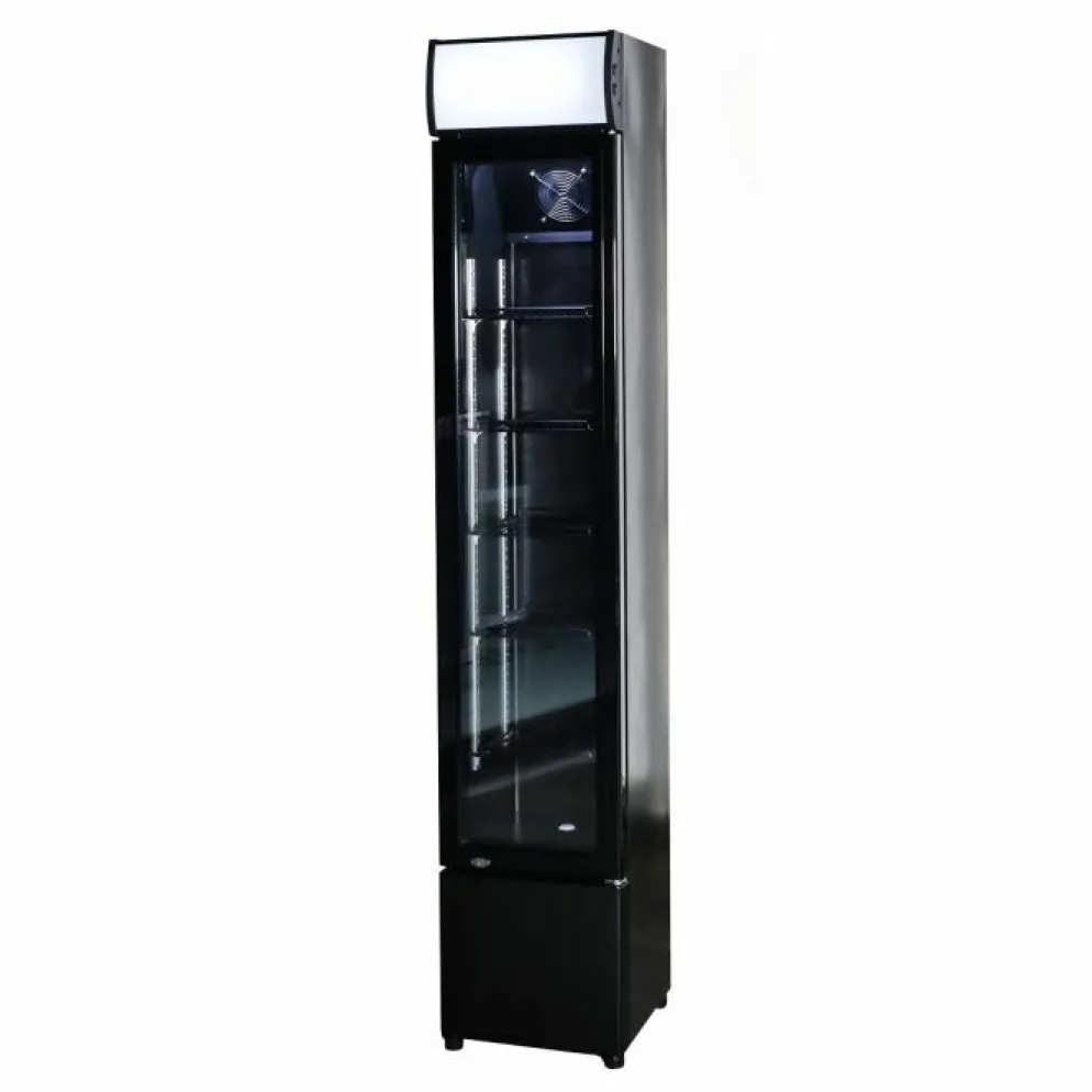 Kühlschrank mit Glastür Small schwarz 105 L, 360x422x1880mm
