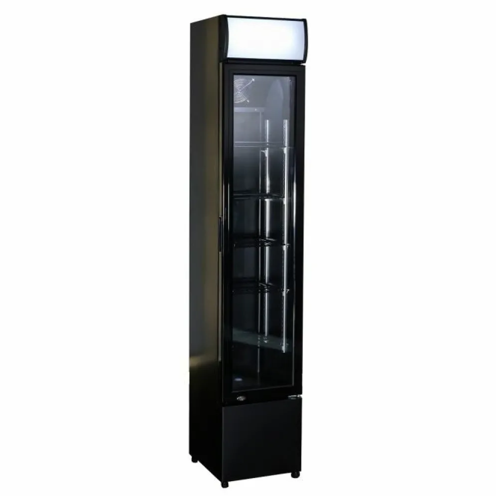Kühlschrank mit Glastür Small schwarz 105 L, 360x422x1880mm