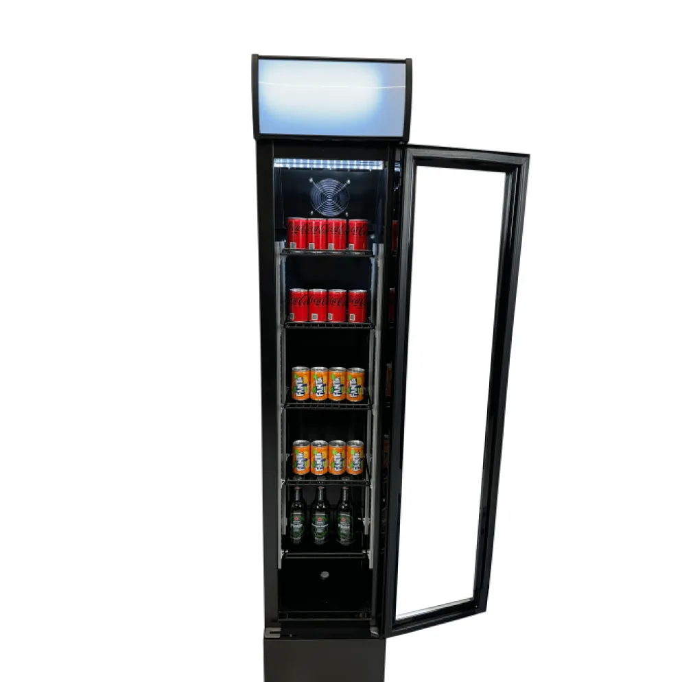 Kühlschrank mit Glastür Small schwarz 105 L, 360x422x1880mm