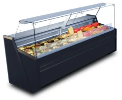 Kühltheke PICO statische Kühlung schwarz 2520x860x1220mm