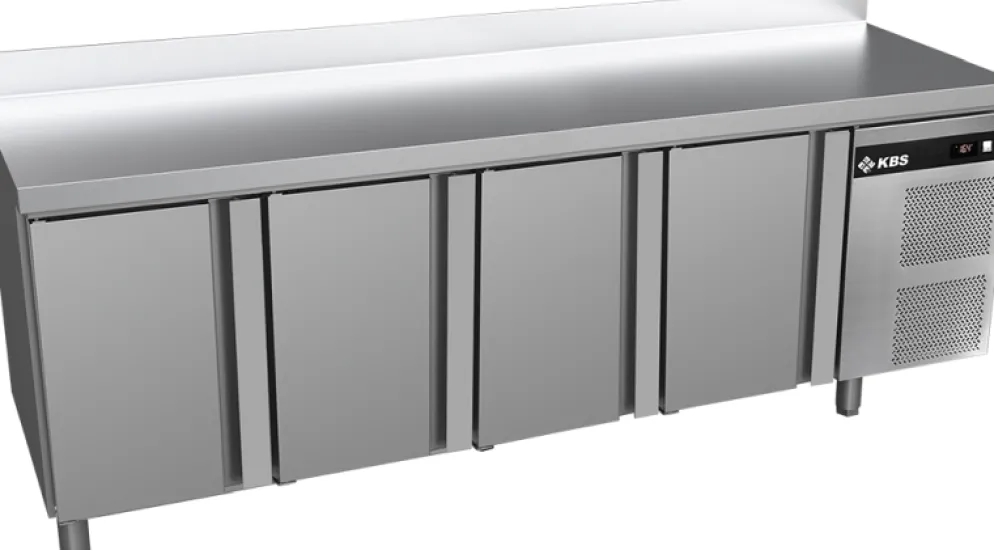 Kühltisch Classic KT 4300 mit Aufkantung, 4 Türen GN 1/1, 2242x700x850mm