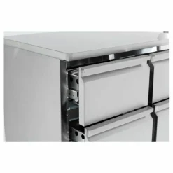 Kühltisch Compact Line Edelstahl, 6 Schubladen, 1365x700x875mm