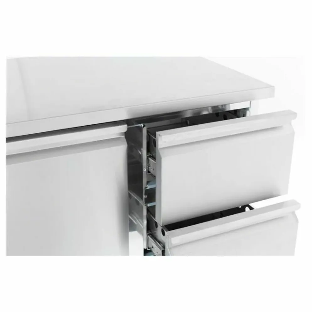 Kühltisch Compact Line mit 1 Tür und 2 Schubladen, 900x700x875mm