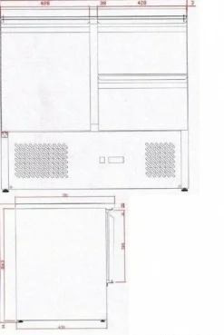 Kühltisch KTM 202, 903x700x875 mm - GN 1/1