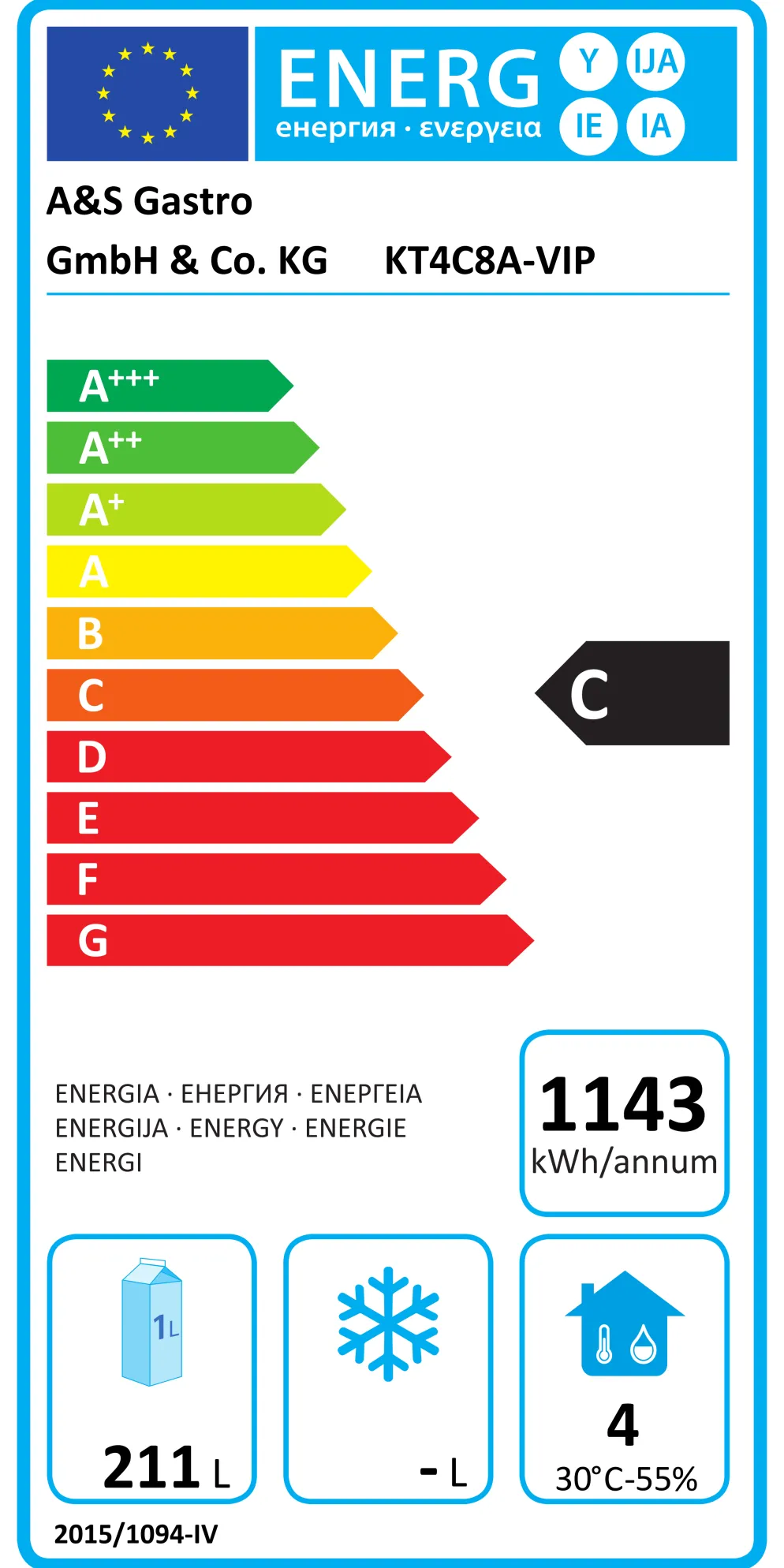 Kühltisch KT-VIP mit 8 Schubladen und Aufkantung, 2.230x700x960 mm