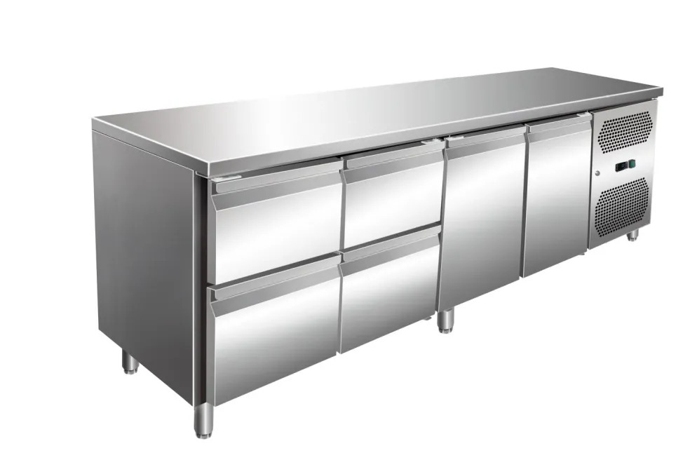 Kühltisch KT-VIP mit 4 Schubladen und 2 Türen, 2.230x700x860 mm